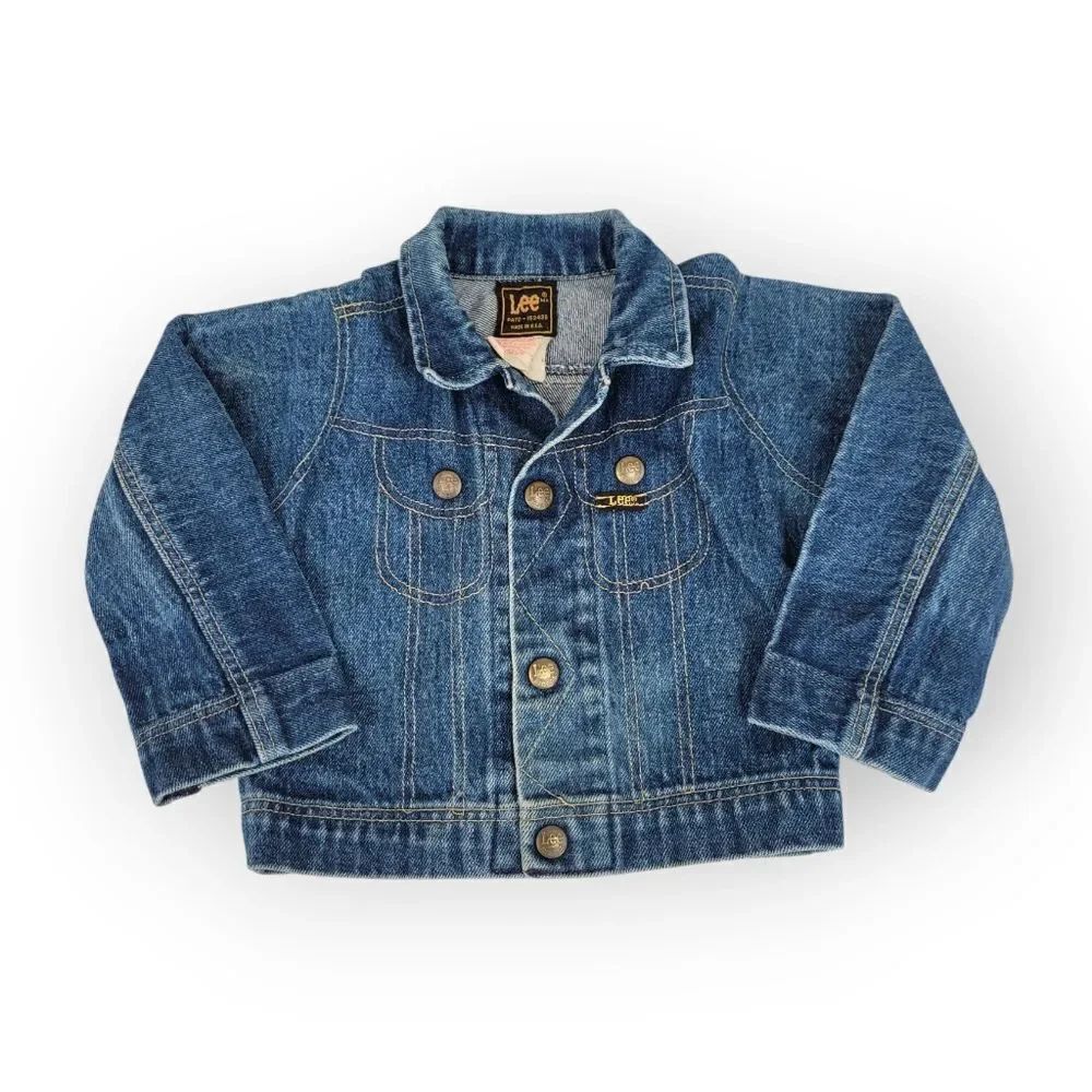 Lee Vintage Kids Blue Denim Jean Trucker Jacket